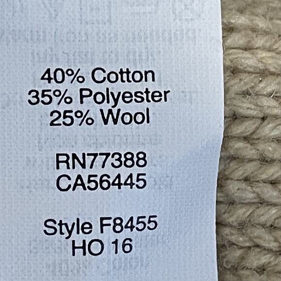 J. Crew Womens Cable Knit Sweater XS Classic Winter Fall Crewneck Neutral - Picture 7 of 7